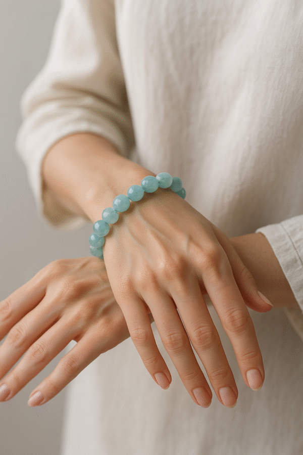 Aquamarine Natural Stone Bracelet - Image 3